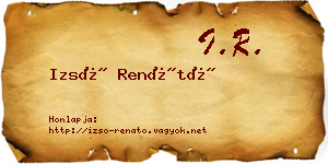 Izsó Renátó névjegykártya